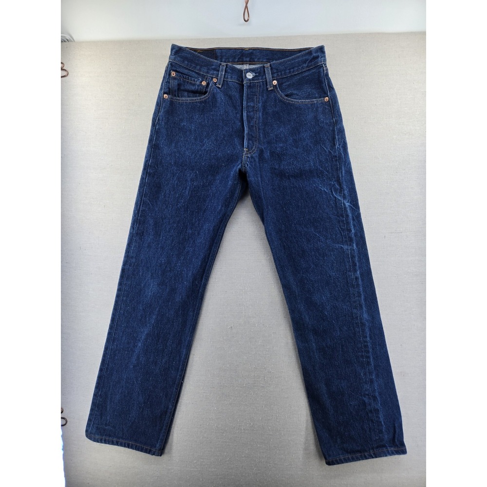 VTG 90's Levis 501xx Jeans Mens 32x32 Fits 31x29.5" Blue Button Fly Fuzzy Denim